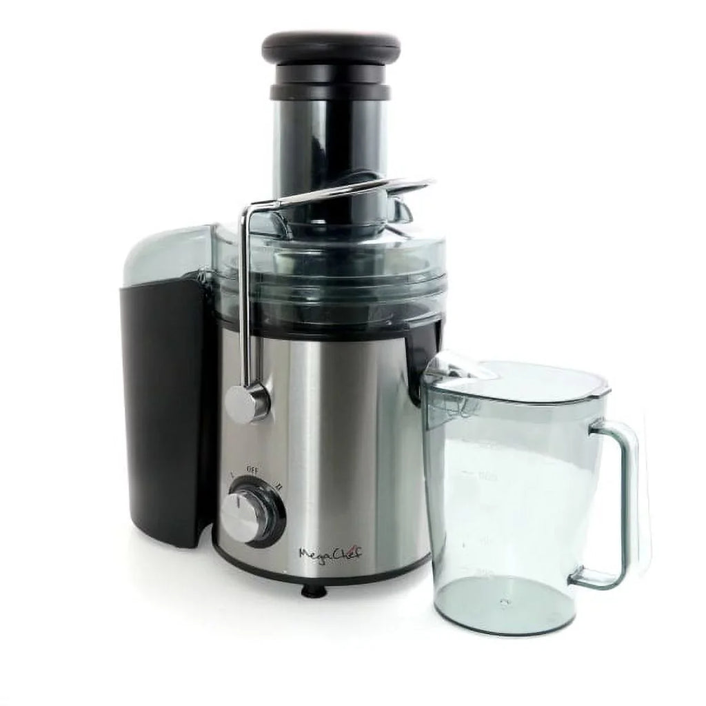 Megachef Wide-Mouth Juice Machine With Dual-Speed Centrifugal Juicer, Silver