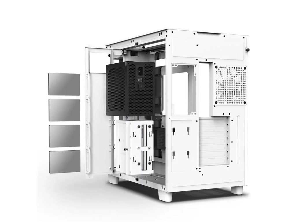 Elite - All White - --01 - Premium Dual-Chamber - Mid-Tower -  Fans - Case