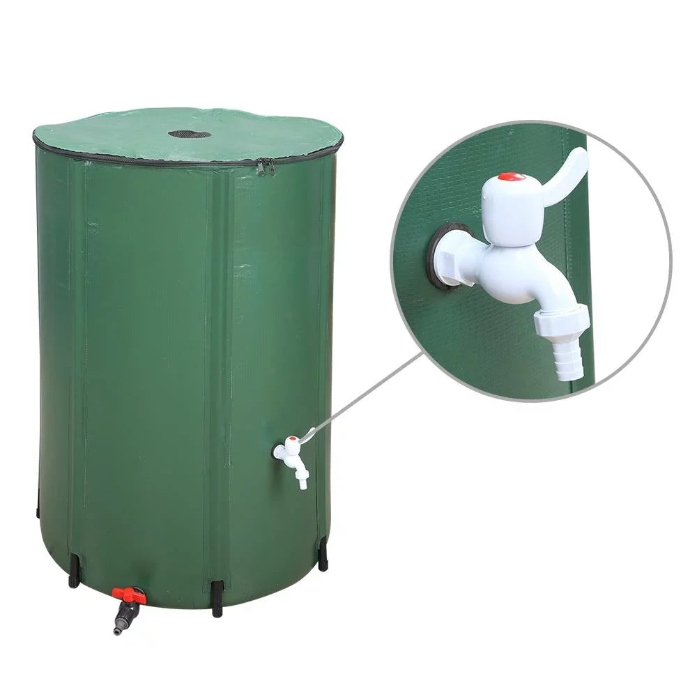 Ktaxon 100 Gallon Collapsible Rain Barrel, Portable Water Storage Tank