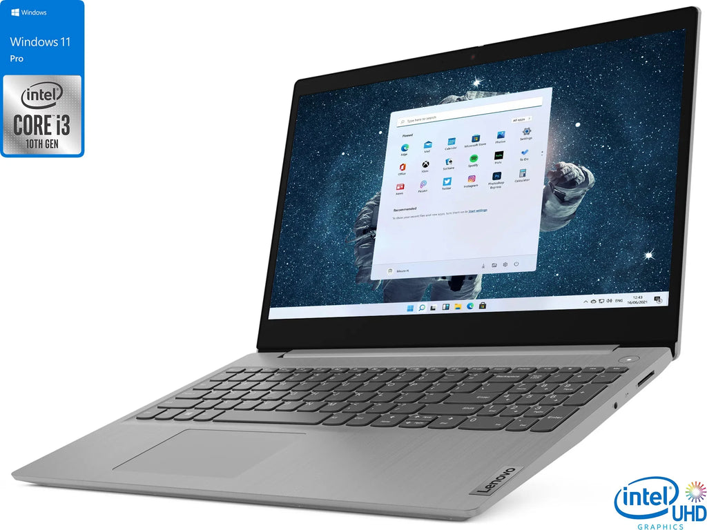 Lenovo IdeaPad 3i Laptop, 15.6"  Display, Intel Core i3-1115G4 Upto 4.1GHz, 20GB , 512GB NVMe , , Card Reader, Wi-Fi, Bluetooth, Windows 11 Pro