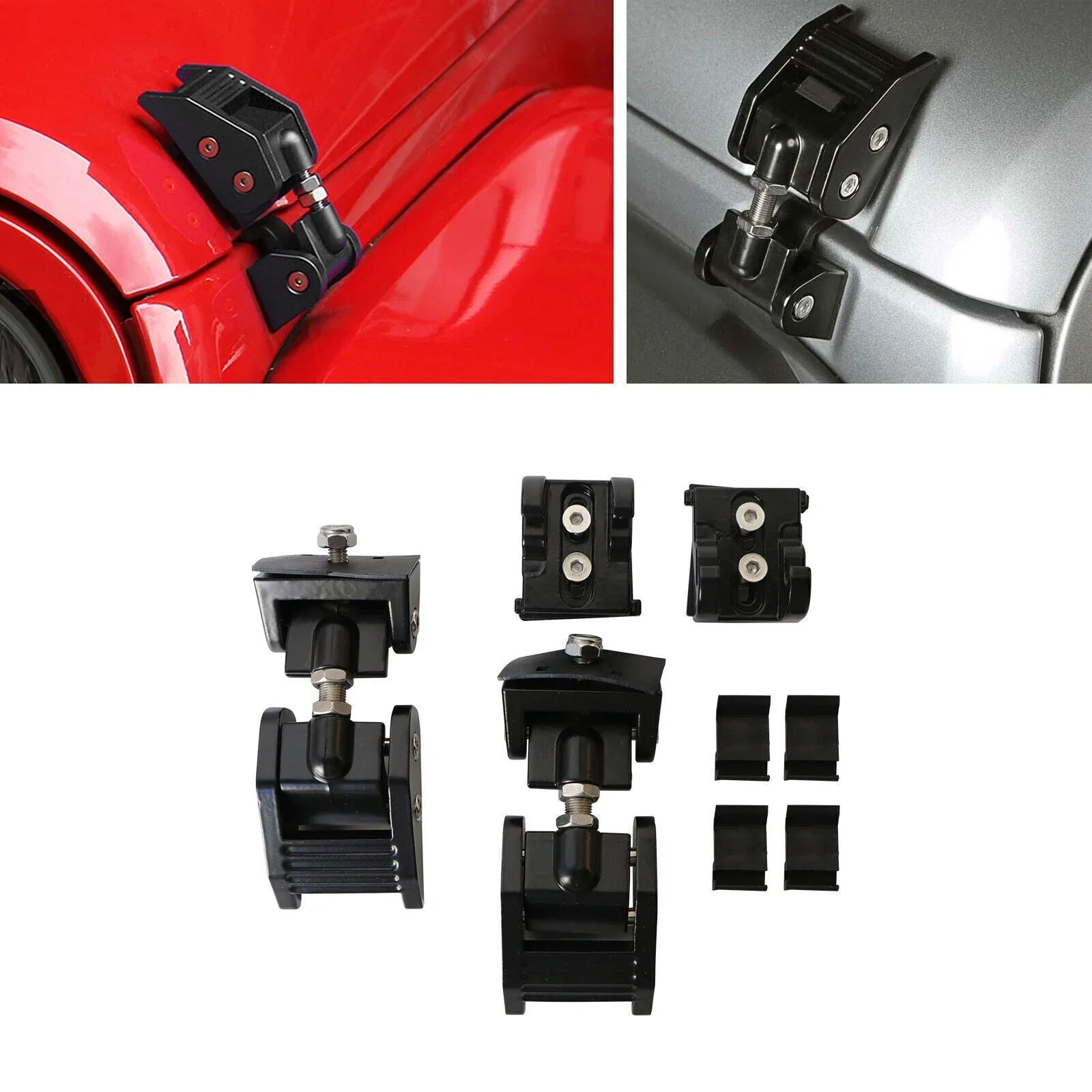 Durable Black Front Hood Latch Lock Catch for Jeep Wrangler  07-18 - Enhanced Vehicle Security