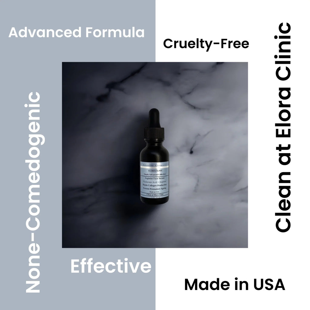 Elora Clinic Arginine Serum - Hyaluronic Acid + Arginine - Hydrating & Soothing Hyaluronic Acid + Arginine - Oil Free - Water Based