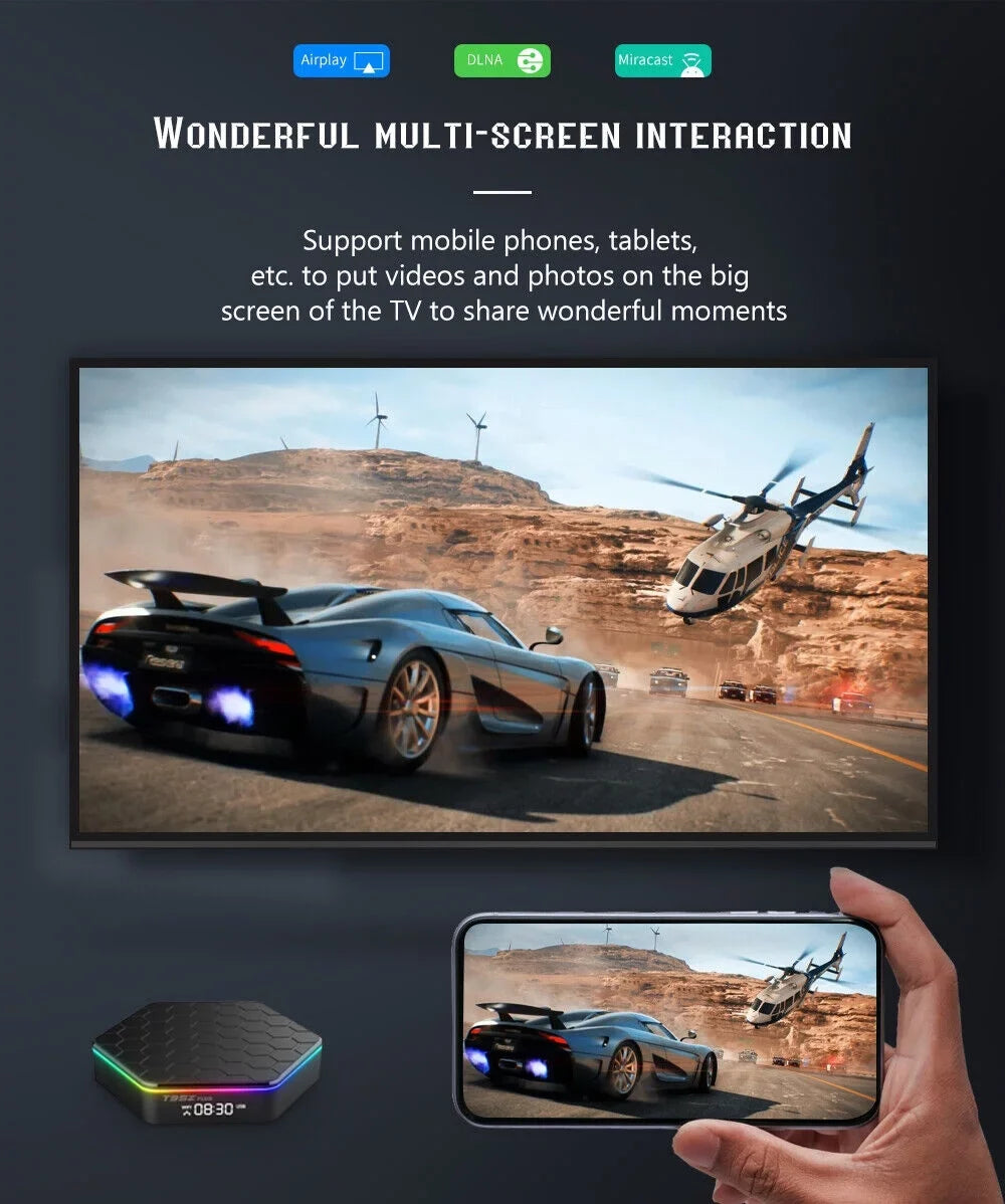 Jahy2Tech Quad Core 8K  Video 64GB Memory 6K Stream Player 2023  Plus Smart Android 12.0  Box