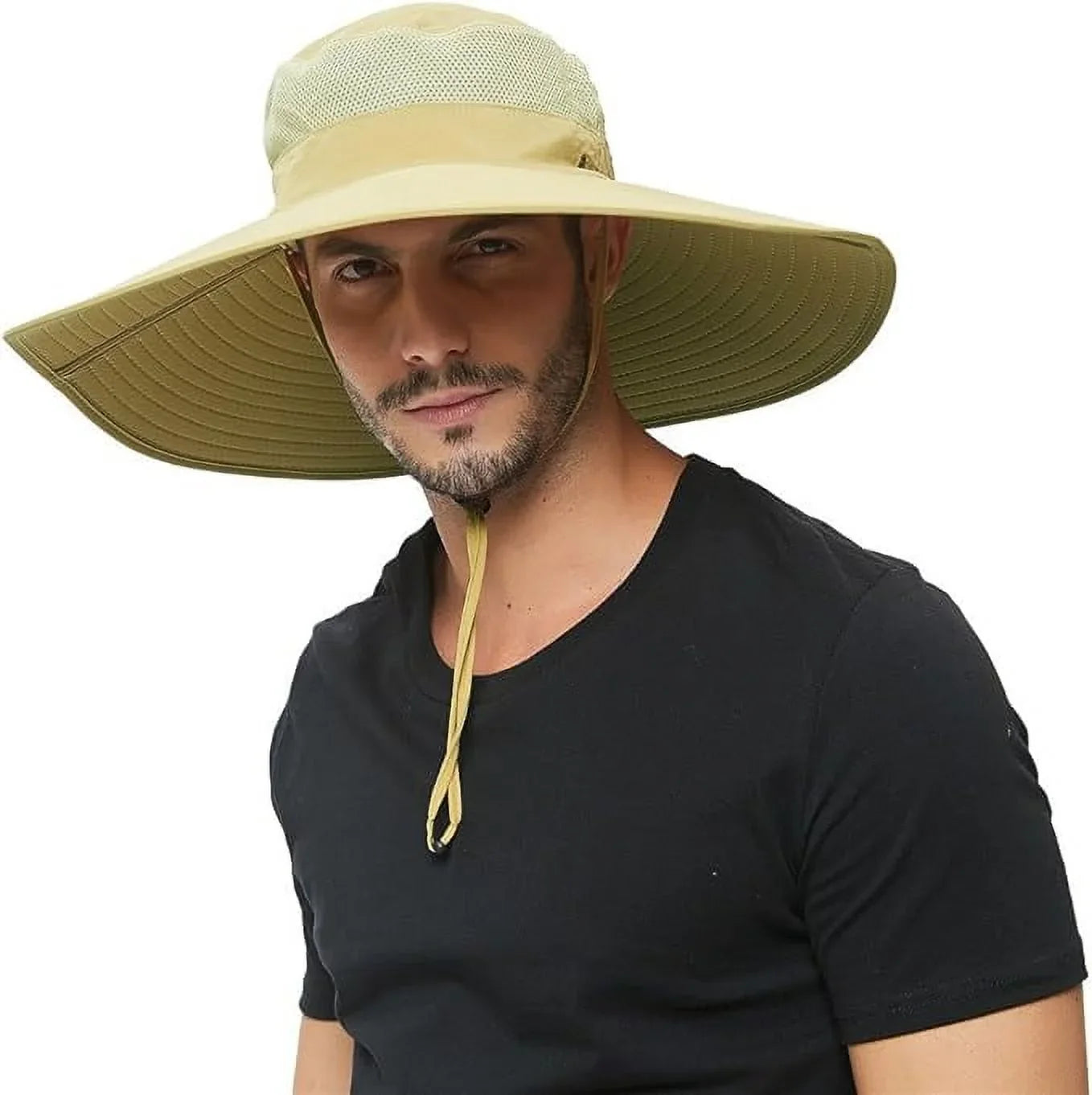 Super Wide Brim Sun Hat- 50+ Protection,Waterproof Bucket Hat for Fishing, Hiking, Camping,Breathable Nylon & Mesh