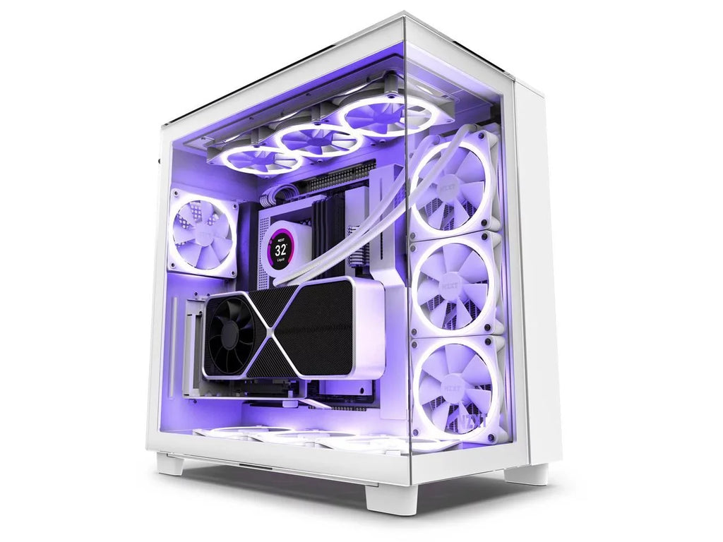 Elite - All White - --01 - Premium Dual-Chamber - Mid-Tower -  Fans - Case