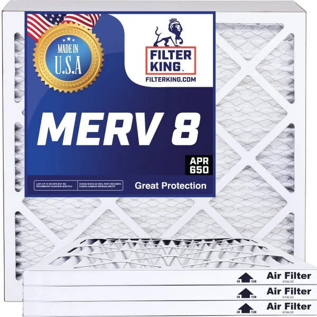 Filter King 10x23x1 Air Filter | 4- |  8  Pleated / Furnace Filters |    | Actual Size: 10 x 23 x .75"