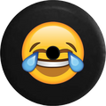 2018 2019 Wrangler  Backup Camera Text Emoji Laughing Until Crying Spare Tire Cover for Jeep  33 Inch