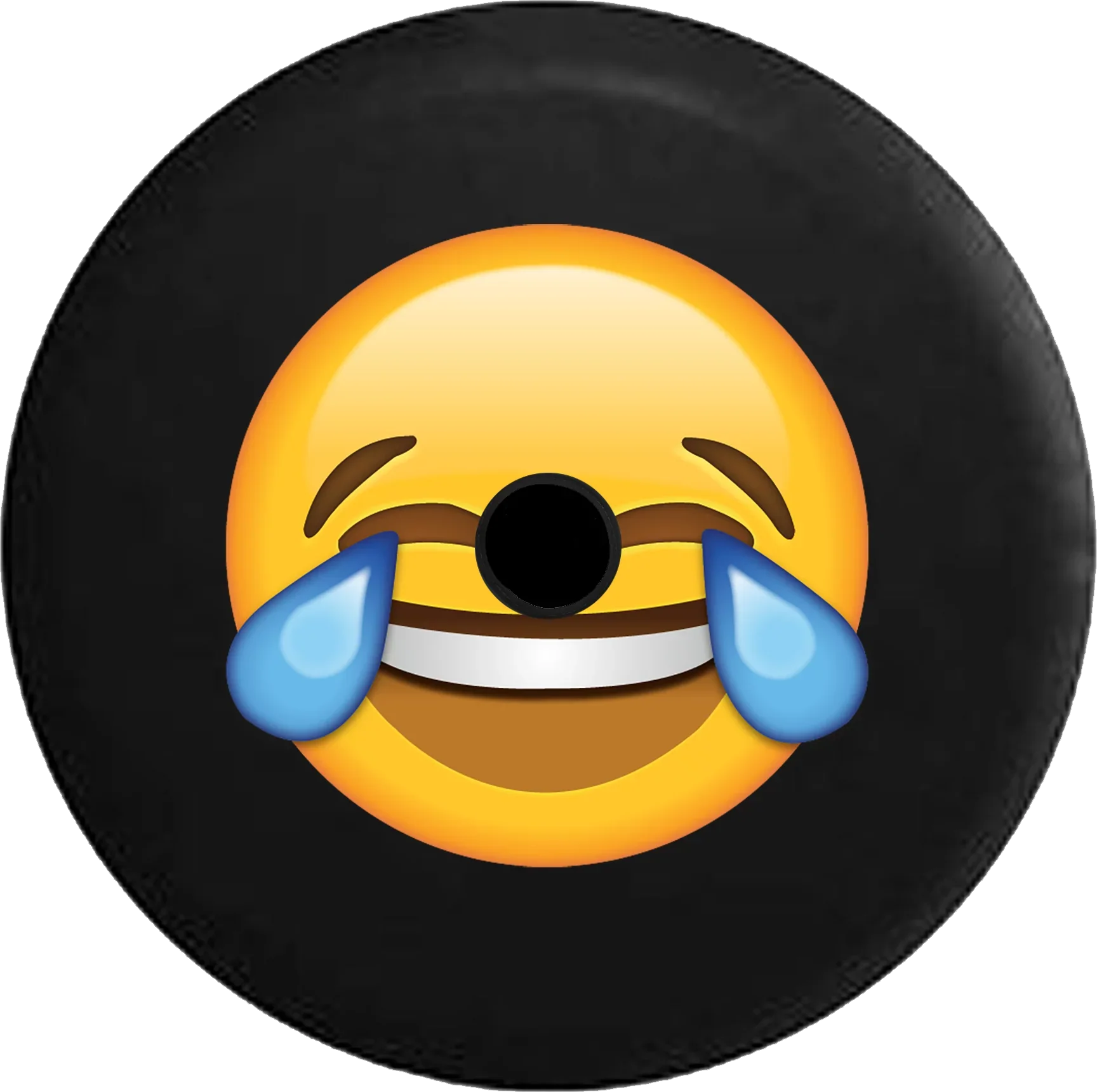 2018 2019 Wrangler  Backup Camera Text Emoji Laughing Until Crying Spare Tire Cover for Jeep  33 Inch