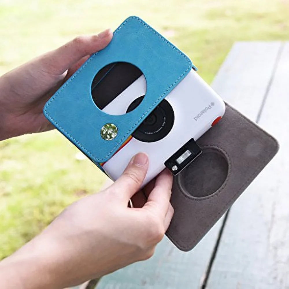 Polaroid Leatherette Case Snap Touch Instant Print Digital Camera – Custom Design for Snug Fit (Blue)