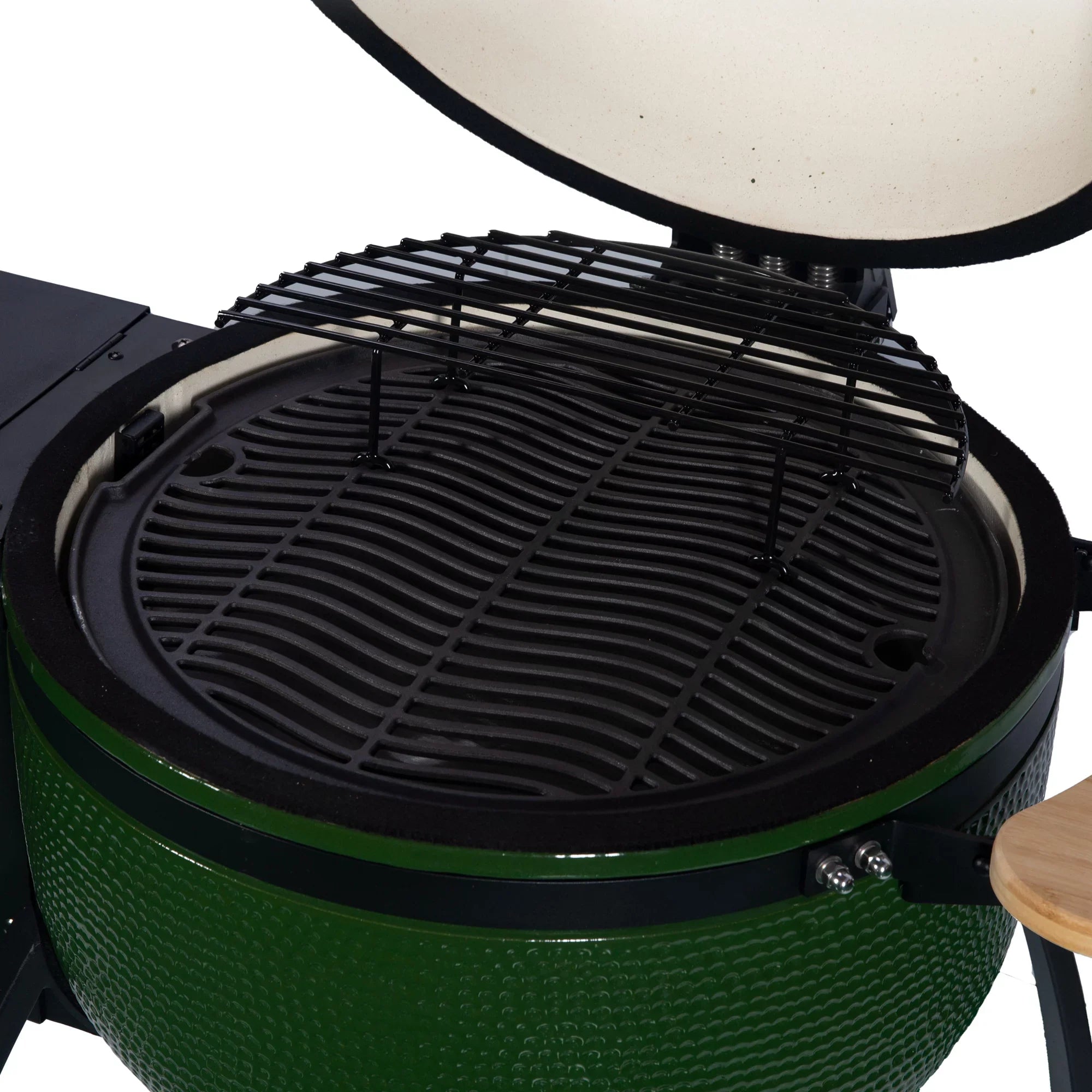 24 "Ceramic Pellet Grill with 19.6" diameter Gridiron Double Ceramic Liner 4-in-1 Smoked Roasted  Pan-roasted for Outdoors Patio