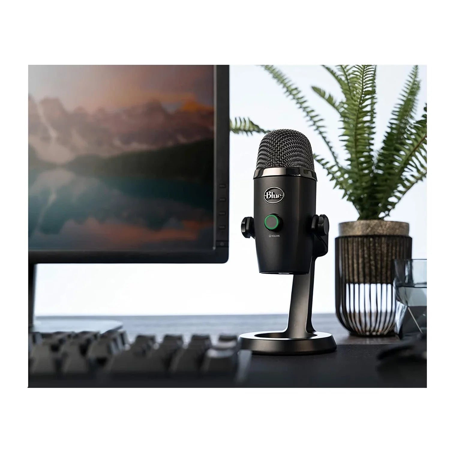 Blue Yeti Nano Premium  Mic Blackout with Knox Gear Boom Arm, Pop Filter and Shock Mount