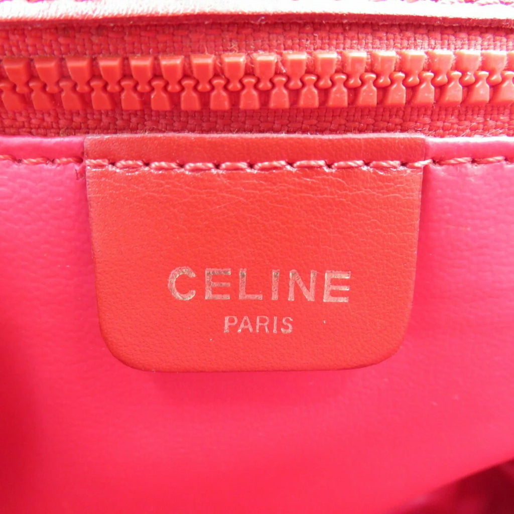 Pre-Owned Celine leather red chain shoulder bag (Good)