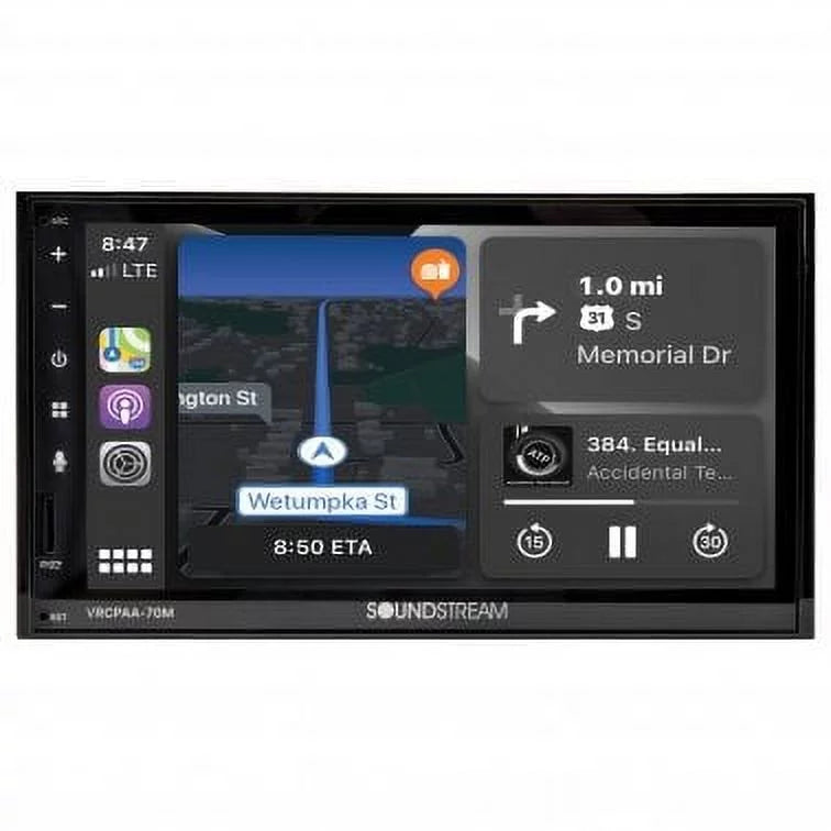 Soundstream -70M 7" Double  Bluetooth Apple CarPlay & Android +Camera Black