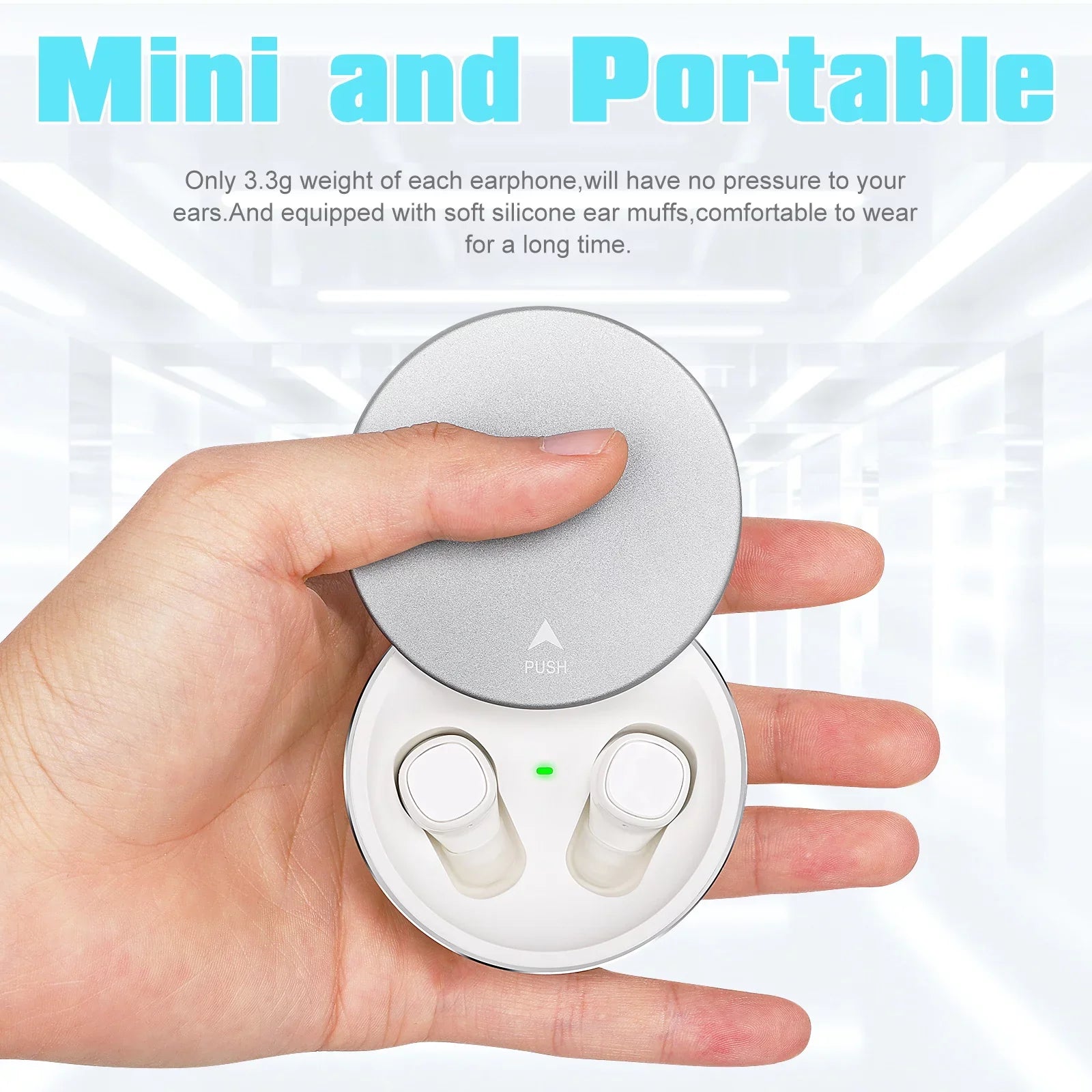 UrbanX  Sports Wireless Earbuds 5.0  Waterproof Touch Control True Wireless Earbuds with Mic Earphones in-Ear Deep Bass Built-in Mic Bluetooth Headphones For Sony Xperia