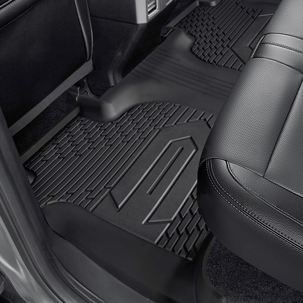 Lasfit Floor Mats for Chevrolet Silverado/ Sierra 1500 2019-2022 & 2500HD/3500HD 2020-2022 Crew Cab (Don't Fit Double Cab, Plastic Storage, Without Storage)