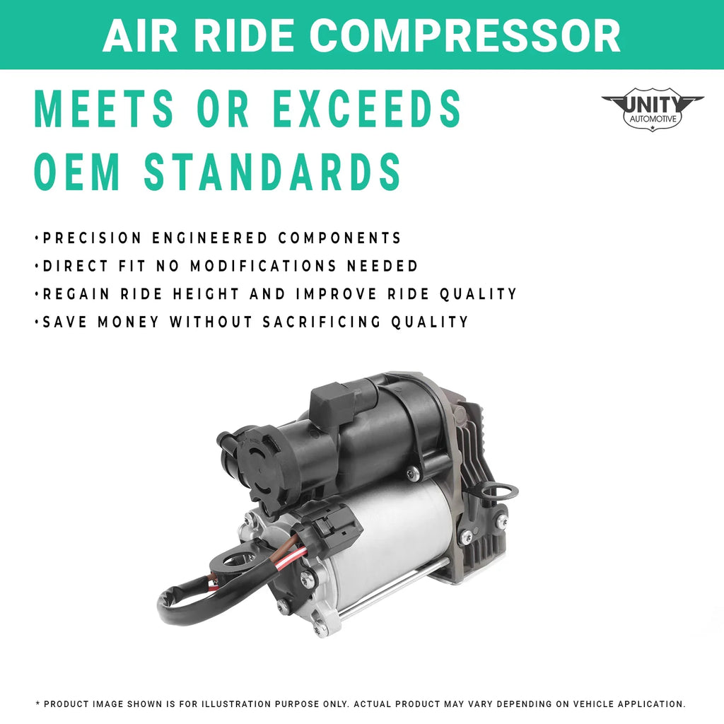 Unity Automotive Air Suspension Compressor with Full Cage Fits 2003-2005 Land Rover Range Rover, 20-072000-