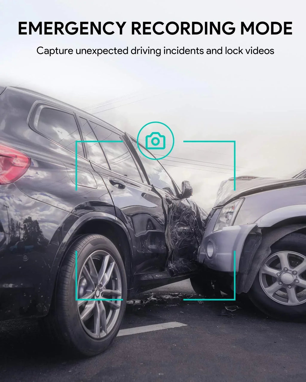 Wifi Dash Cam, 1080P  Dash Camera for Cars, 6-Lane 170-Degree Wide Angle Lens Car Camera, Black-