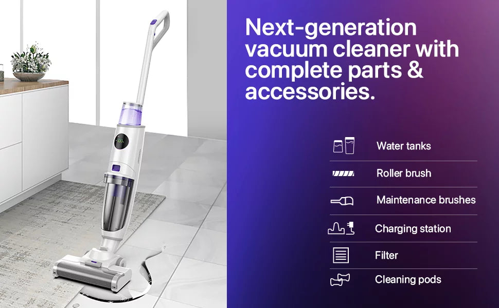 Lunaglow Nano 3 in 1 Wet & Dry Vacuum Cleaner with Self-cleaning technology