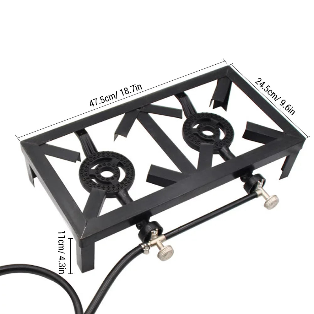 Tomshine Propane Gas Double Cast Iron Stove for Patio Camping  Cooking (Standard), Efficient Furnace for Cooking Enthusiasts