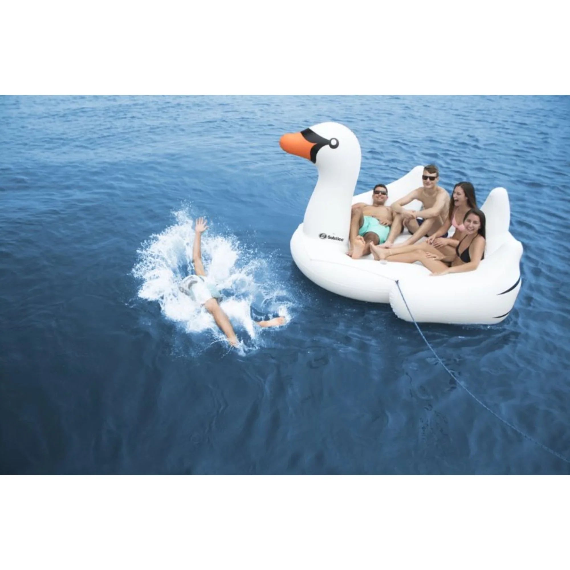 105" Inflatable Giant Swan Mega Island