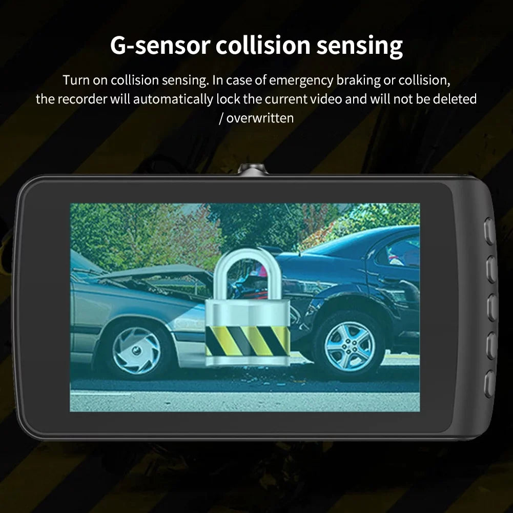 Car 4-inch Driving Recorder Dual Camera  1080P Night Vision  Reversing Image