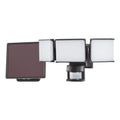 Hyper Tough Solar Three Head  Motion Sensing Security Flood Light, Outdoor, Black, 2000 Lumen