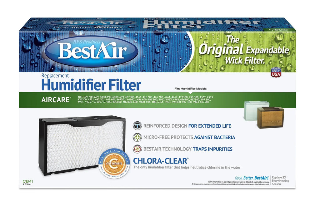 BestAir  Humidifier Replacement Wick Filter for Aircare models 9.375” x 16.625” x 4”