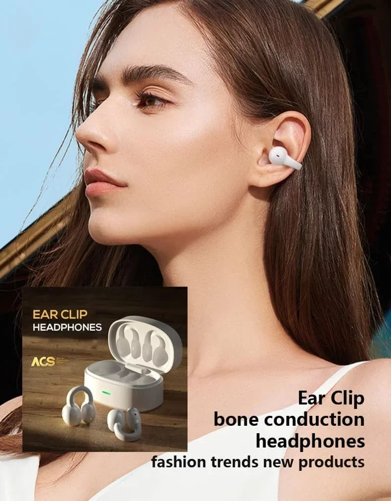 Wireless Ear-Clip  Earphones for Kyocera DuraForce Pro 3 Phone - Bluetooth Earbuds True Stereo Charging Case Hands-free Mic Headset  Compatible With DuraForce Pro 3 (2023) Model