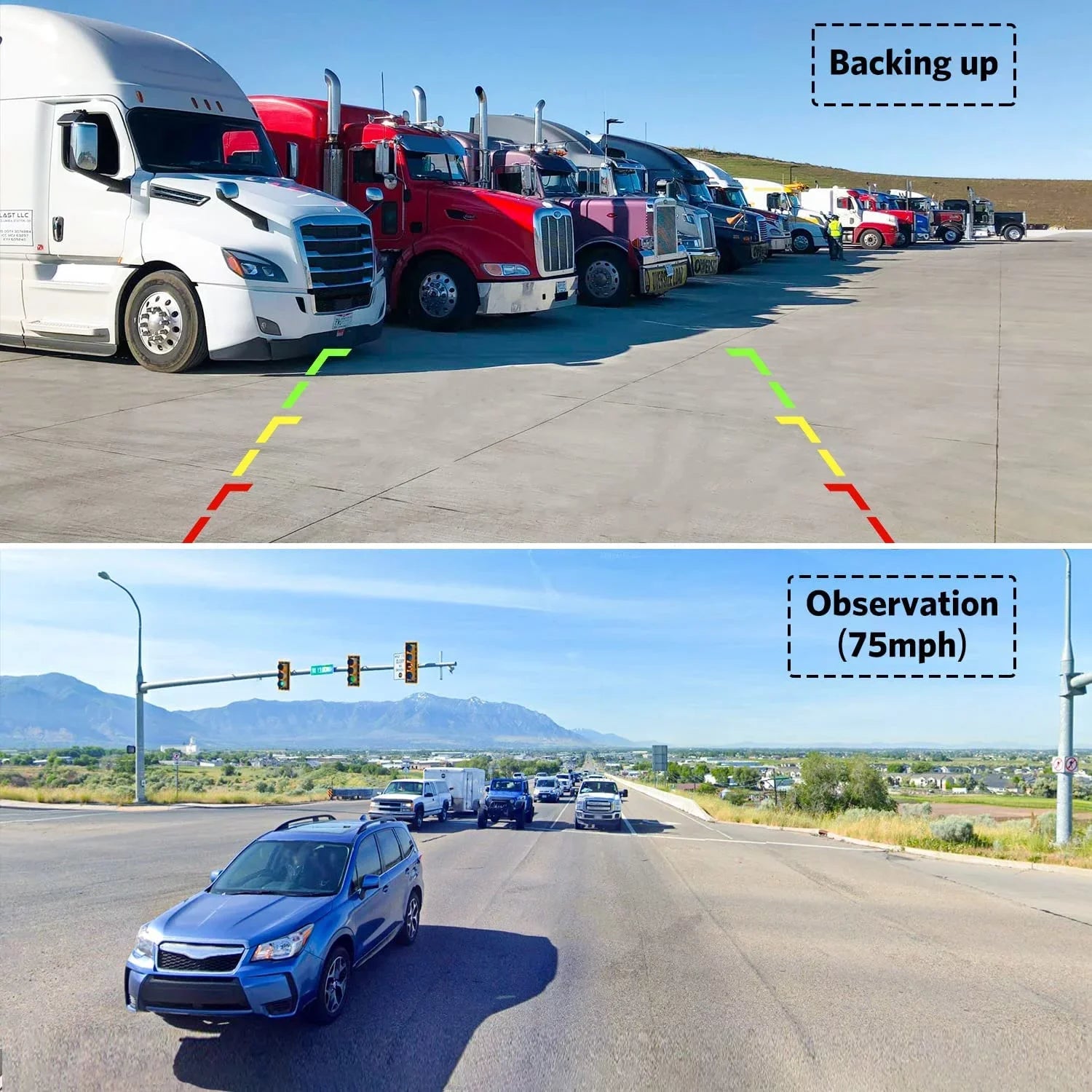 Night Vision Wireless Backup Camera Kit with 7''  Monitor, Support 2 Cameras , Rear View Camera System for Cars, RVs, Trailers, Trucks, Motorhome 5th