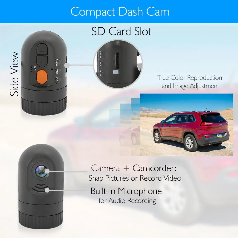 Pyle  7.4 Inch  Video Recording System Rearview Mirror Monitor, Black