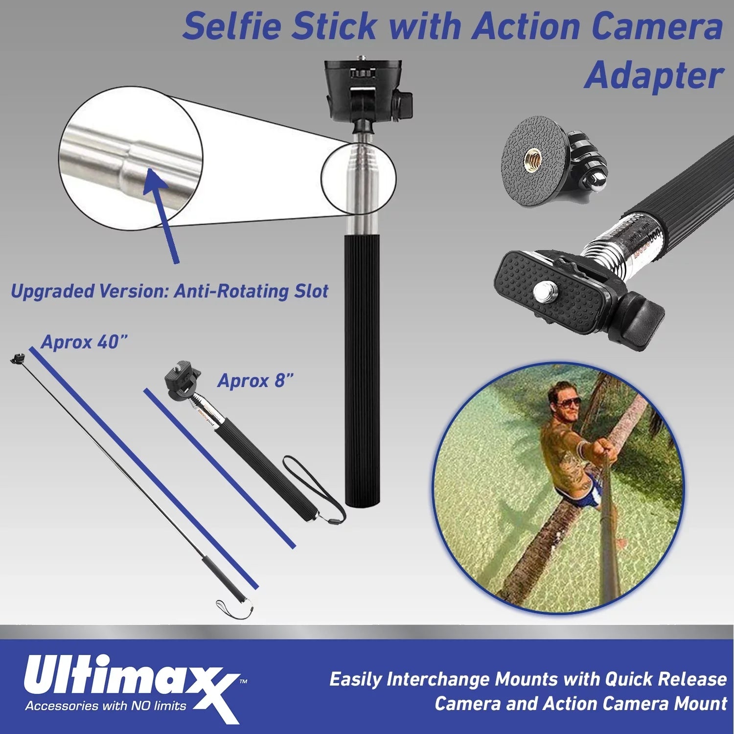 Ultimaxx Deluxe Insta360   Action Cam Bundle - Includes: 64GB Extreme Pro microSDXC, 2x Glass Screen Protector, Helmet Mount Kit, Selfie-Stick & Much More (32pc Bundle)