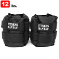 Fitness Maniac Ankle Weights Leg Resistant Adjustable Strap Home Gym Strength Training 12 lbs