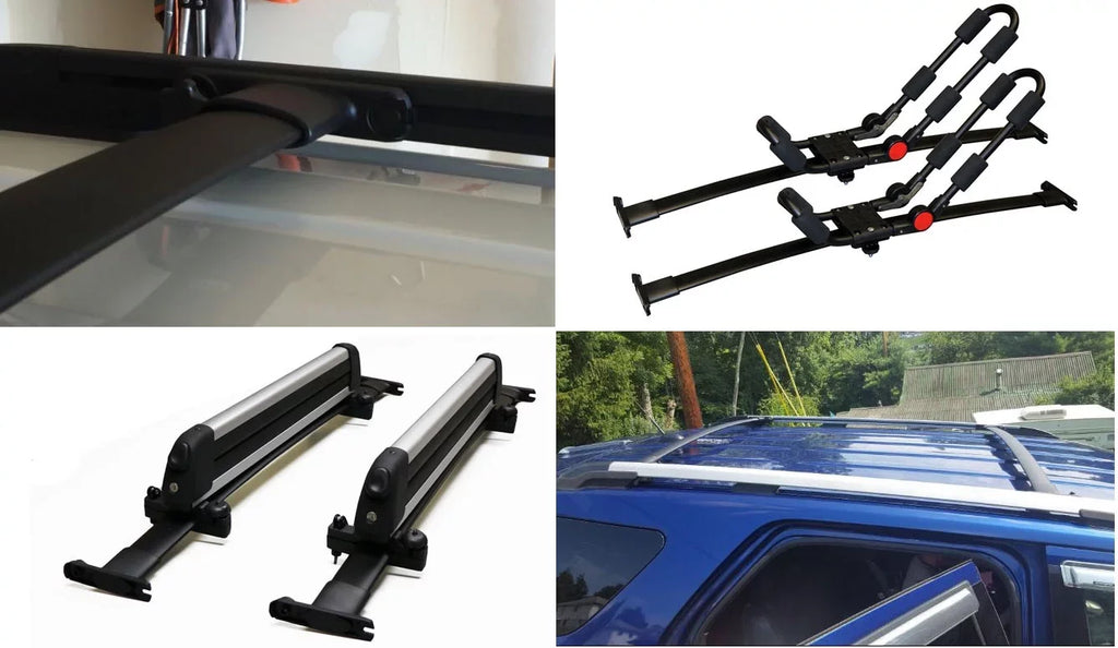 Roof Rack Crossbars Replacement for Ford Explorer 2011-2015 a Set of 2pcs, Black Aluminum Top Cargo Rack