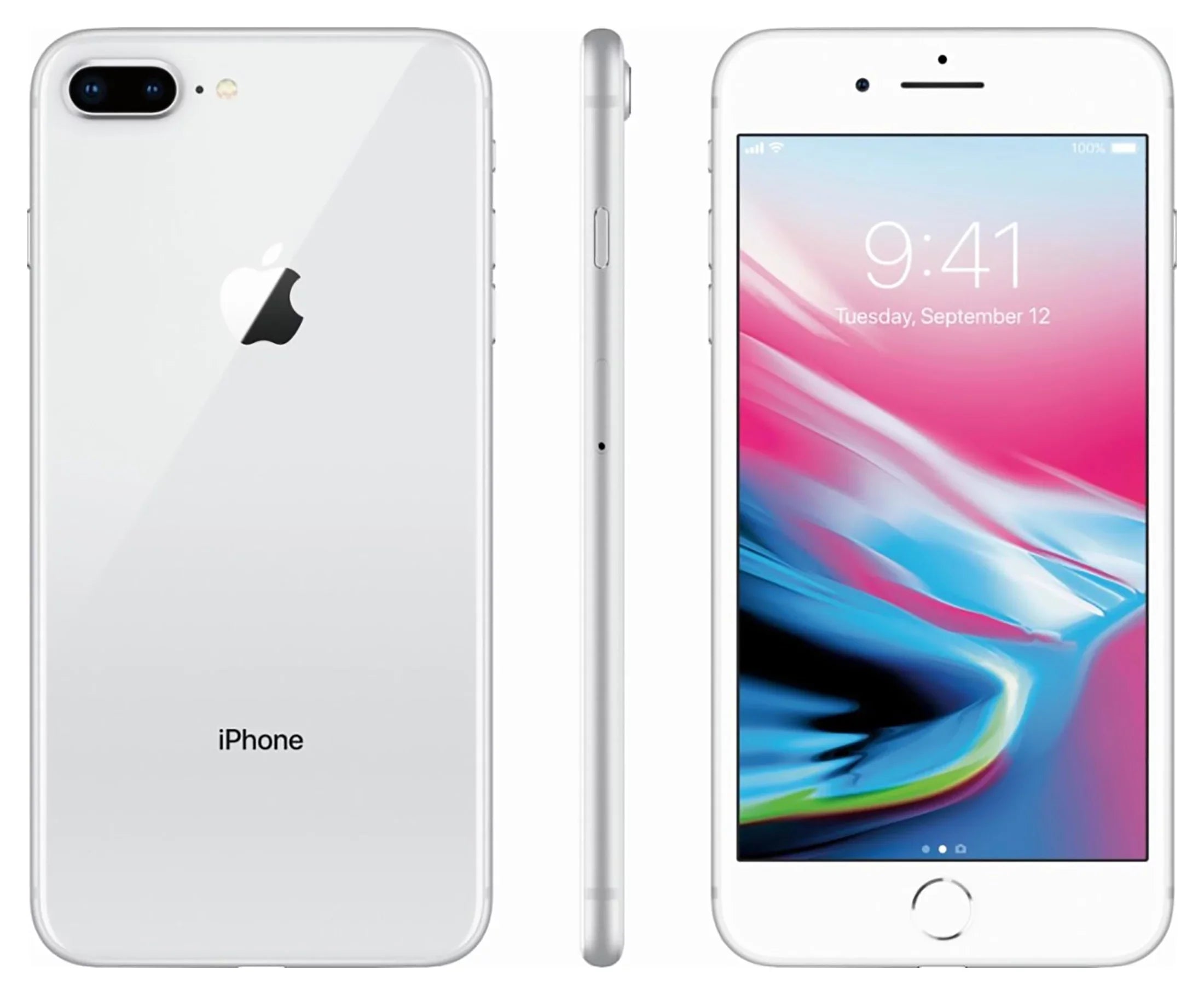 Apple iPhone 8 Plus 64GB  Unlocked Phone w/ Dual 12MP Camera - Silver (Used - Good Condition)