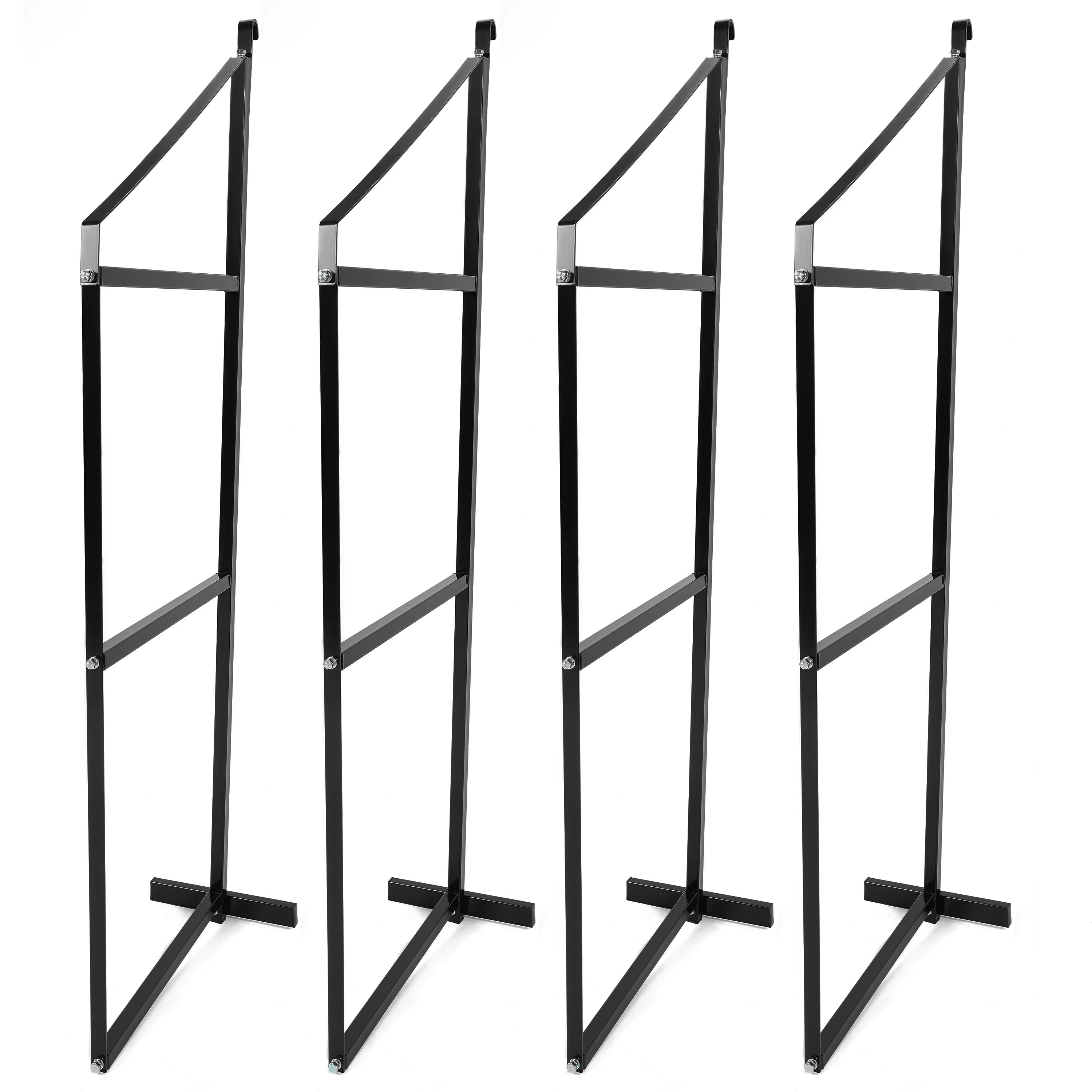 Cargo Shipping Container Shelving Brackets Black Powder Coated Steel Shelf Brackets for Heavy Duty Trailer Containers