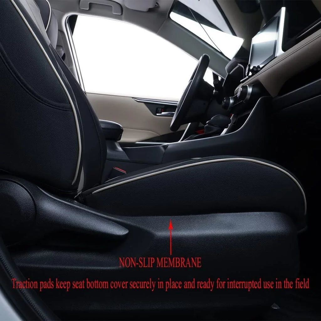 Custom Fit  Car Seat Cover for Toyota  Prime,2022 2023  Hybrid, Hybrid 2019 2020 2021 2022 2023-Full Set,Leather (Black/Gray)