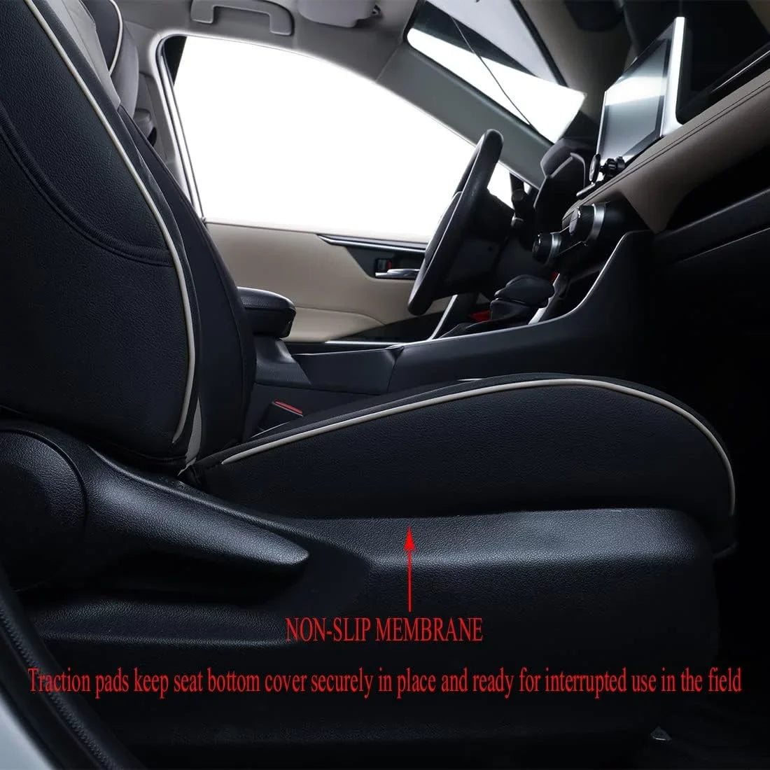 Custom Fit  Car Seat Cover for Toyota  Prime,2022 2023  Hybrid, Hybrid 2019 2020 2021 2022 2023-Full Set,Leather (Black/Gray)