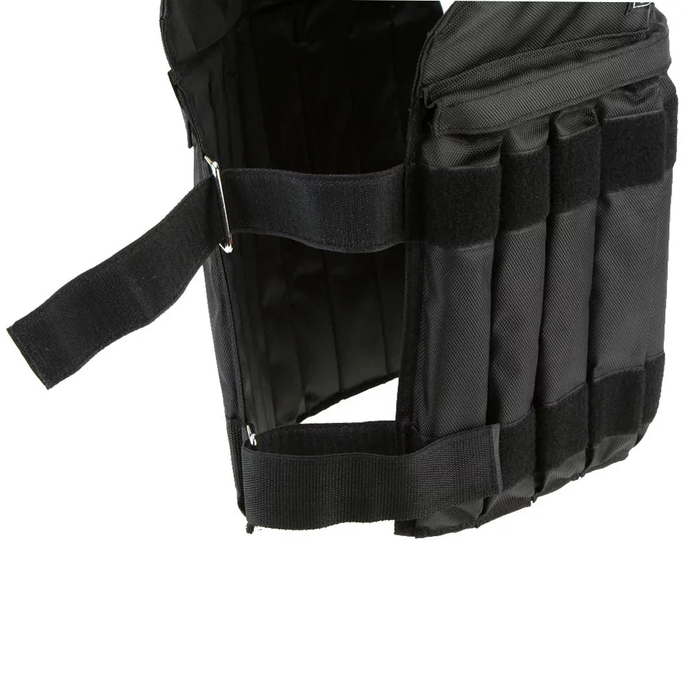 Protective Weighted Vest for Boxing and Sparring Adjustable, Widening Shoulder, Black