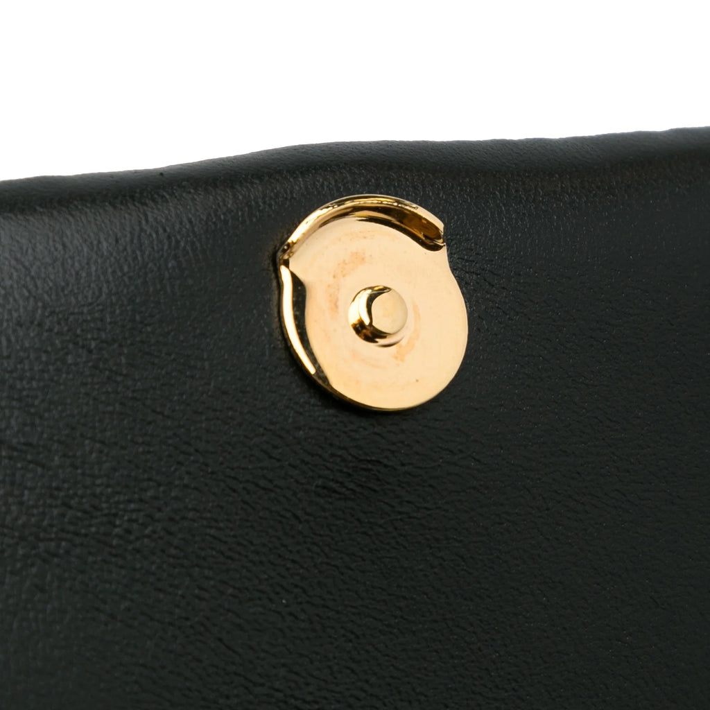 Pre-Owned Authenticated Burberry Small Sequin Lola Bag Calf Leather Black Crossbody Bag Unisex (Good)
