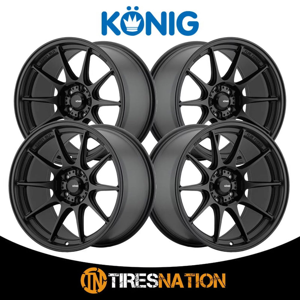Konig 57B Dekagram 17x8 5x114.3 +40et Semi-Matte Black Wheel