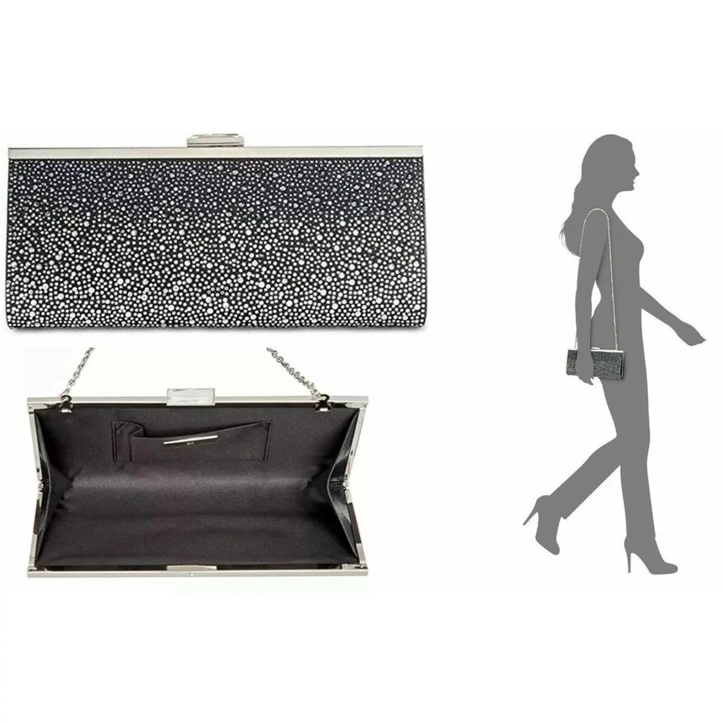 International Concepts Carolyn Ombré Glitter Clutch Evening Bag  New with box/tags