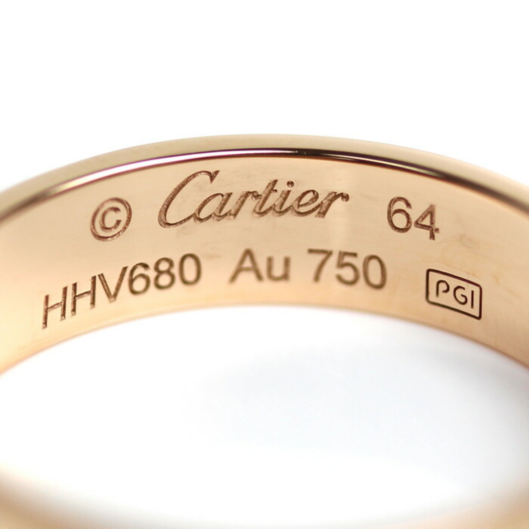 Pre-Owned   Pink Gold Love Ring  Size 23.5 64 7.0g Men's (Good)