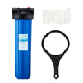 20 Inch Big Blue Water Filter Housing 1" Outlet/Inlet with Wrench & Bracket -4.5" x 20"
