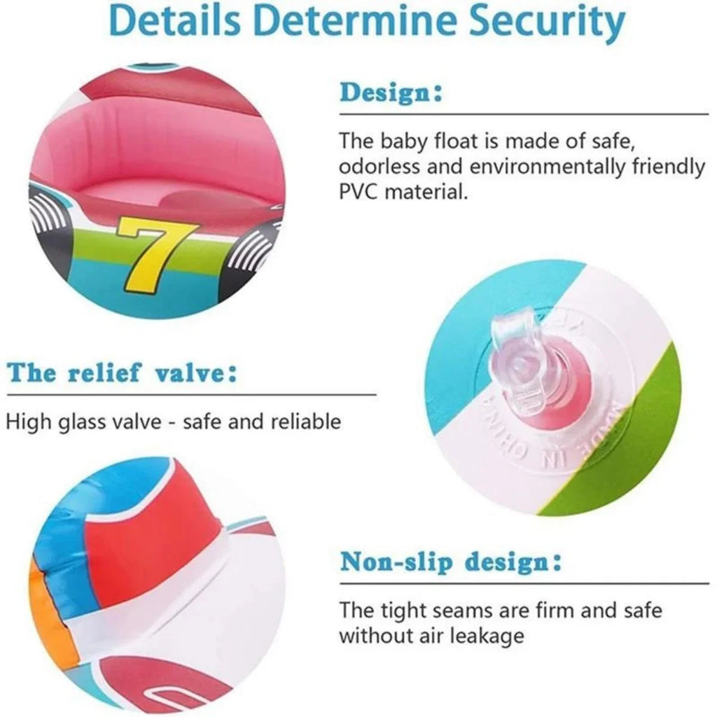 LiebeRen Baby Lnflatable Swimming Ring Kids Toddler Pool Floats Airplane Swimming Float Seat Boat with Steering