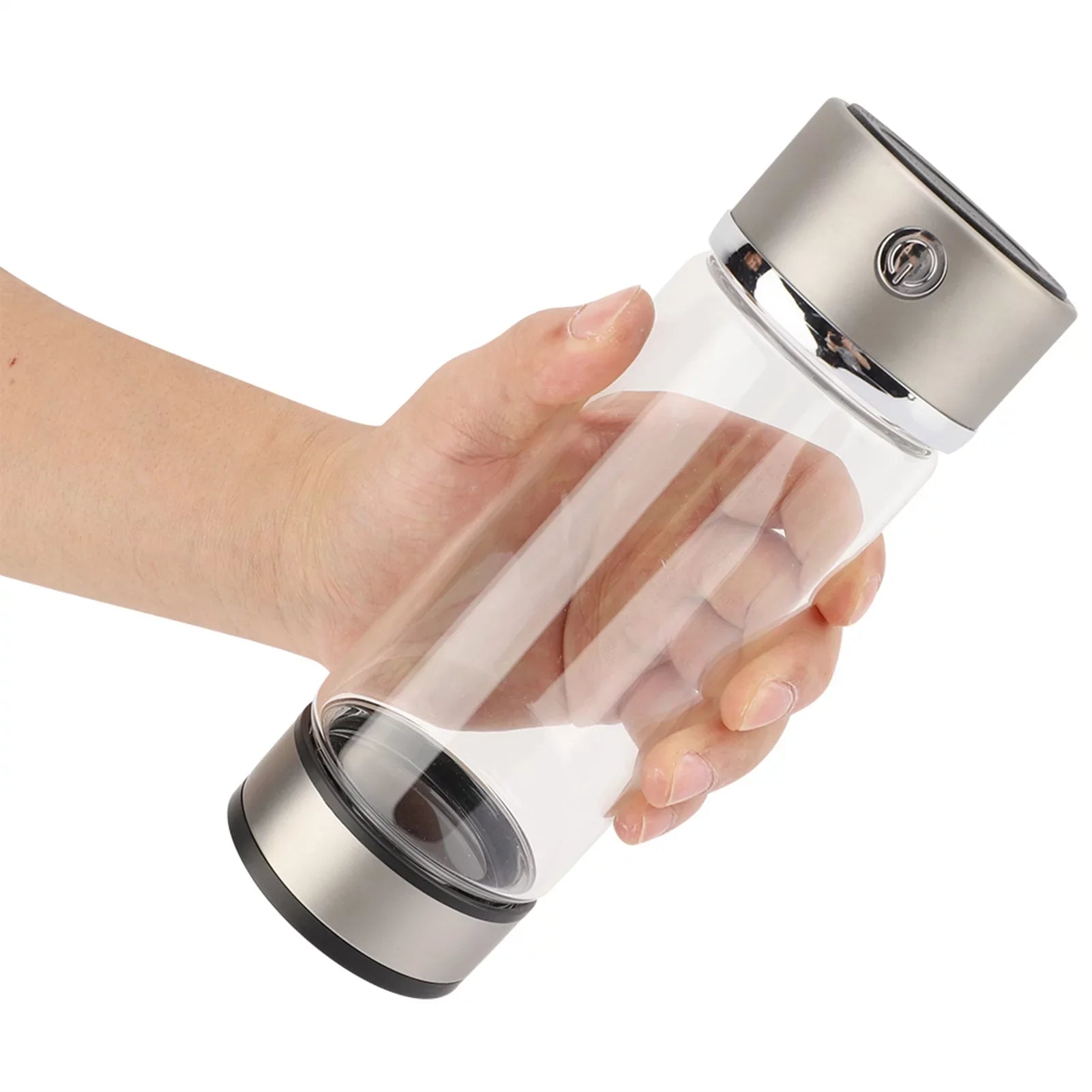 Nikou  Charging Rich Hydrogen Water Purifier Filter Glass Bottle Anti-Skid Portable Lonizer Cup
