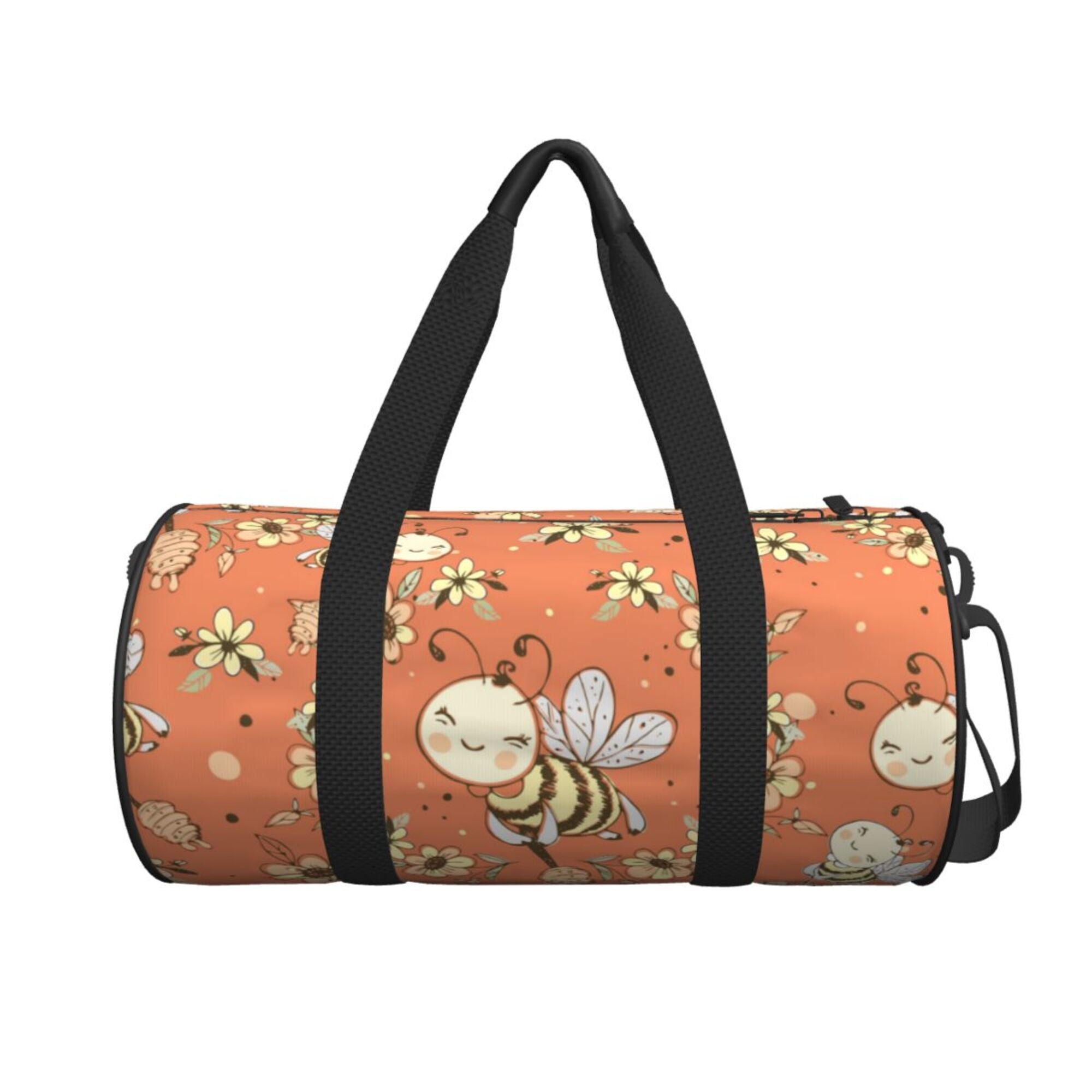 Fantasy Cute Honeybees Travel Duffle Bag, Sports Tote Gym Bag Weekenders Bags for Women Men