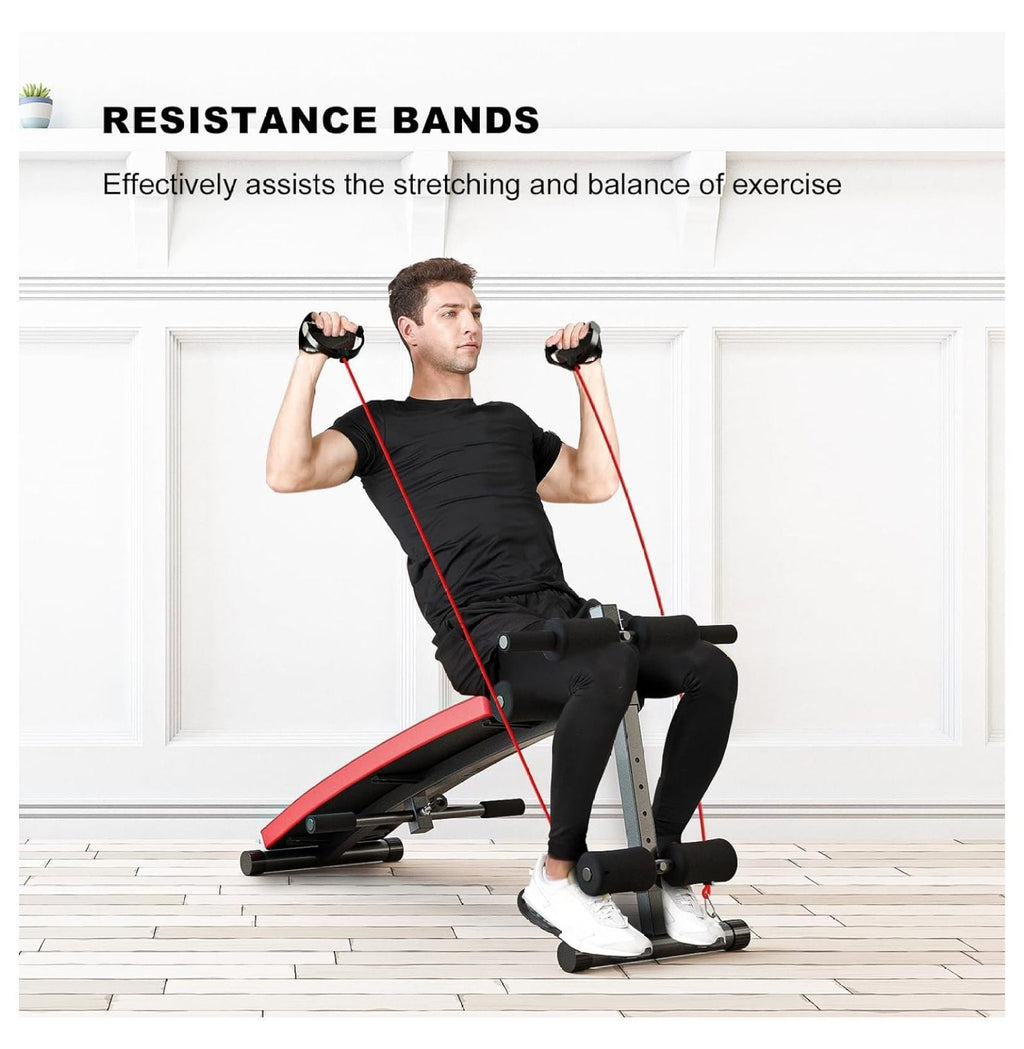 Sit Up Bench For Workouts Decline Bench Press, Adjustable Abdominal Training Workout Bench Folding Utility Bench Slant Board, Portable Home Gym Exercise Equipment