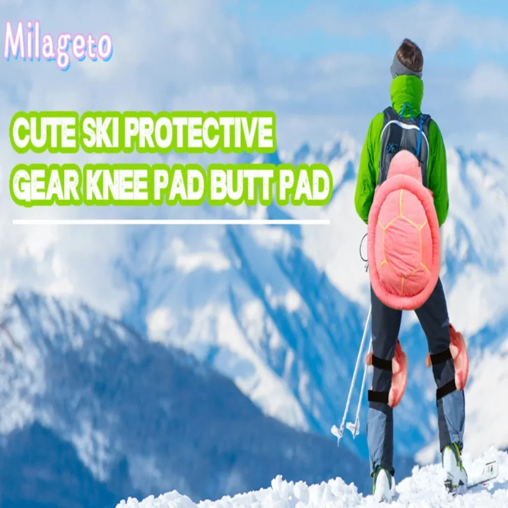 Ski Protective Gear Knee Pad Pad Pads - Cracking Cold Fall Turtle for Skating Figure Skating , 1 Pair Knee