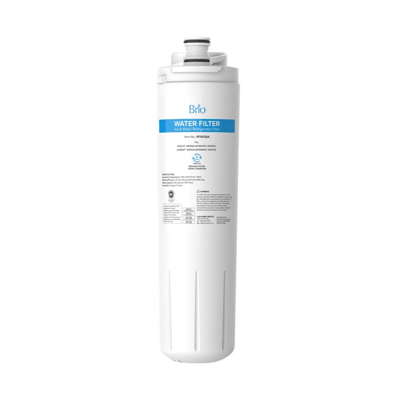 Brio 6026A Replacement Filter Compatible With Bosch 640565, 3M Cuno -52,  , Whirlpool --Plus