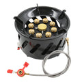 Stable Performance Camping Stove, 19800W Windproof Gas Stove for Cooking, Picnic, Hiking Outdoor Furnace